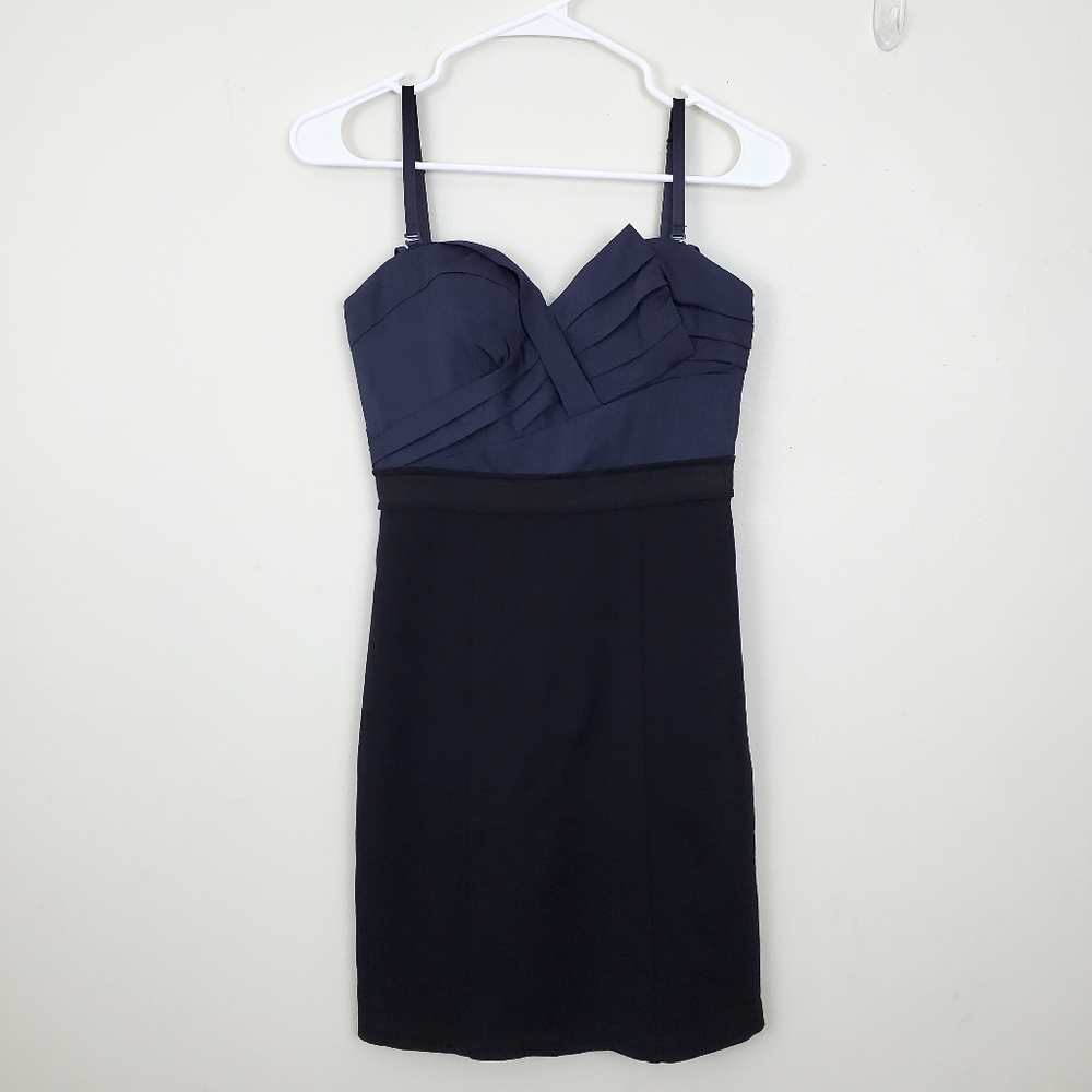 BCBGMAXAZRIA Navy Black Cocktail Dress